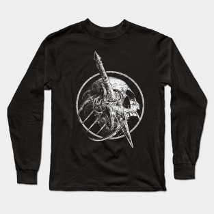 Darks art skull Long Sleeve T-Shirt